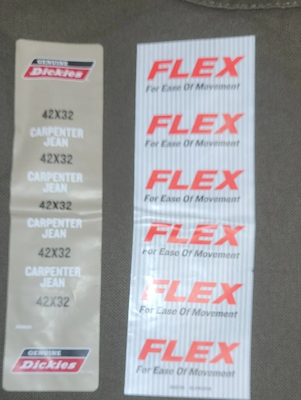 Dickies Flex Olive Men's Duck Carpenter Relaxed Fit Pants utility grunge 42x32